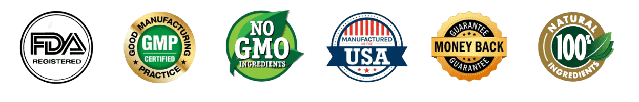 FlowForce Max Badges – GMP, FDA, USA Made, Non-GMO, Natural